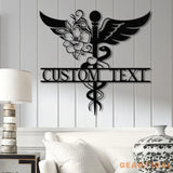 Personalized Floral Nurse Metal Sign RN LPN CNA Gifts Mother’s Day Gift for Nurses Custom Family Name Sign Doctor Gift