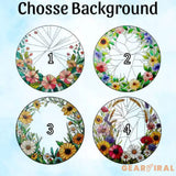 Personalized Floral Pet Portrait Stained Glass Suncatcher Custom Cat Portrait from Photo Pet Memorial Gift Pet Lover