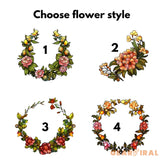 Personalized Floral Pet Portrait Stained Glass Suncatcher Custom Dog Portrait from Photo Pet Memorial Gift Pet Lover