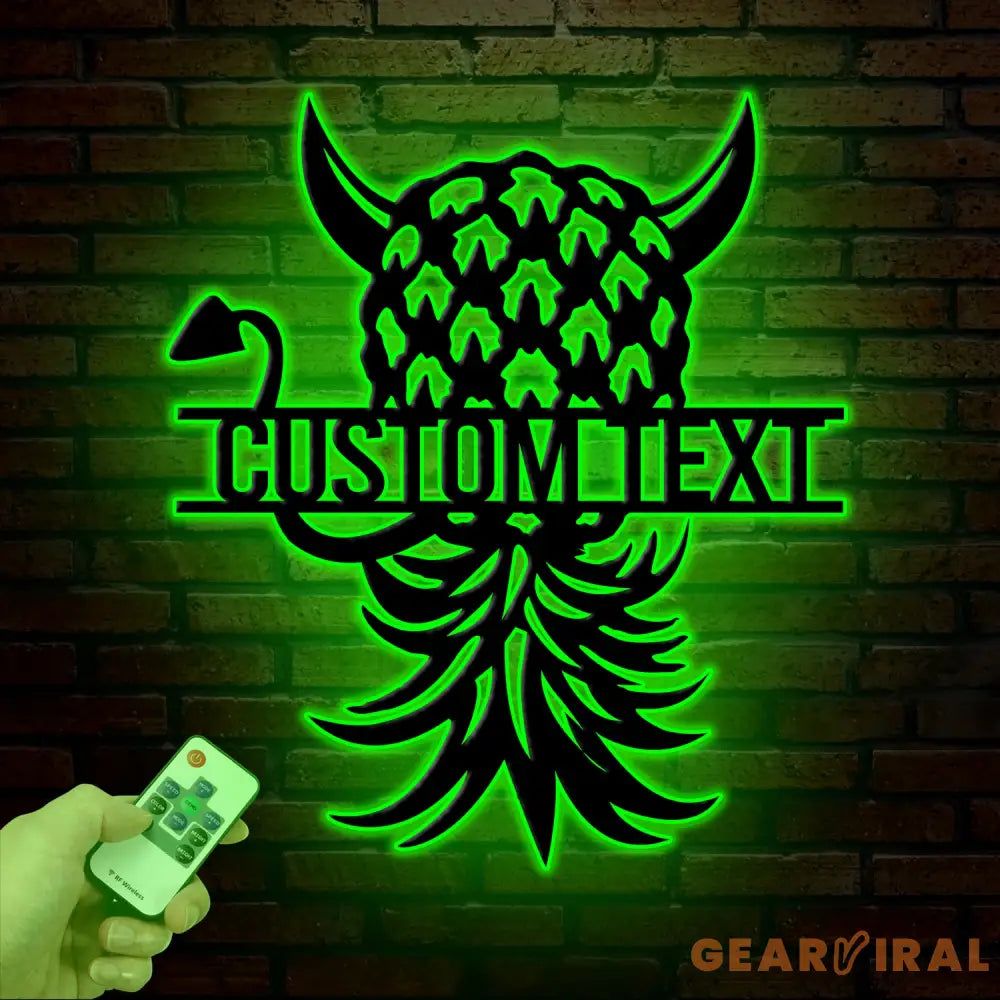 Personalized Funny Pineapple Metal Wall Art Custom LED Swinger Lifestyle Sign Upside Down Pineapple Home Decor Swinger