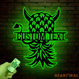 Personalized Funny Pineapple Metal Wall Art Custom LED Swinger Lifestyle Sign Upside Down Pineapple Home Decor Swinger