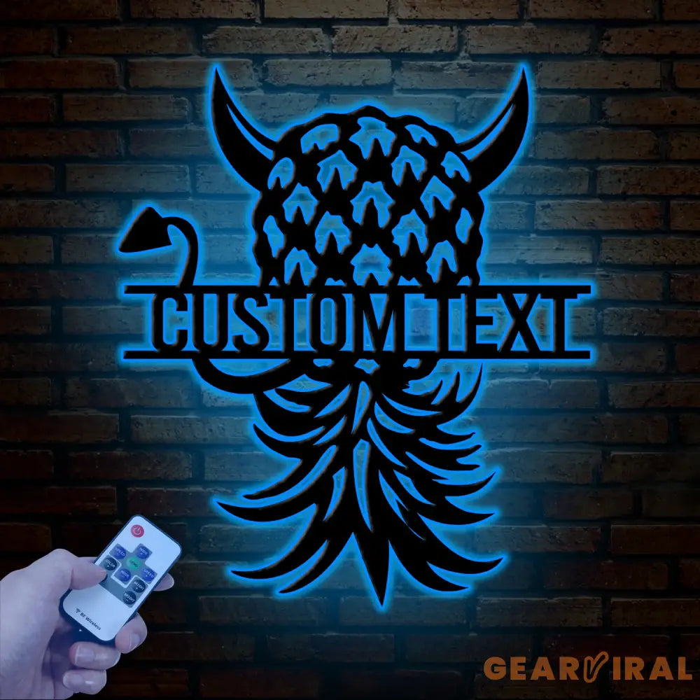 Personalized Funny Pineapple Metal Wall Art Custom LED Swinger Lifestyle Sign Upside Down Pineapple Home Decor Swinger