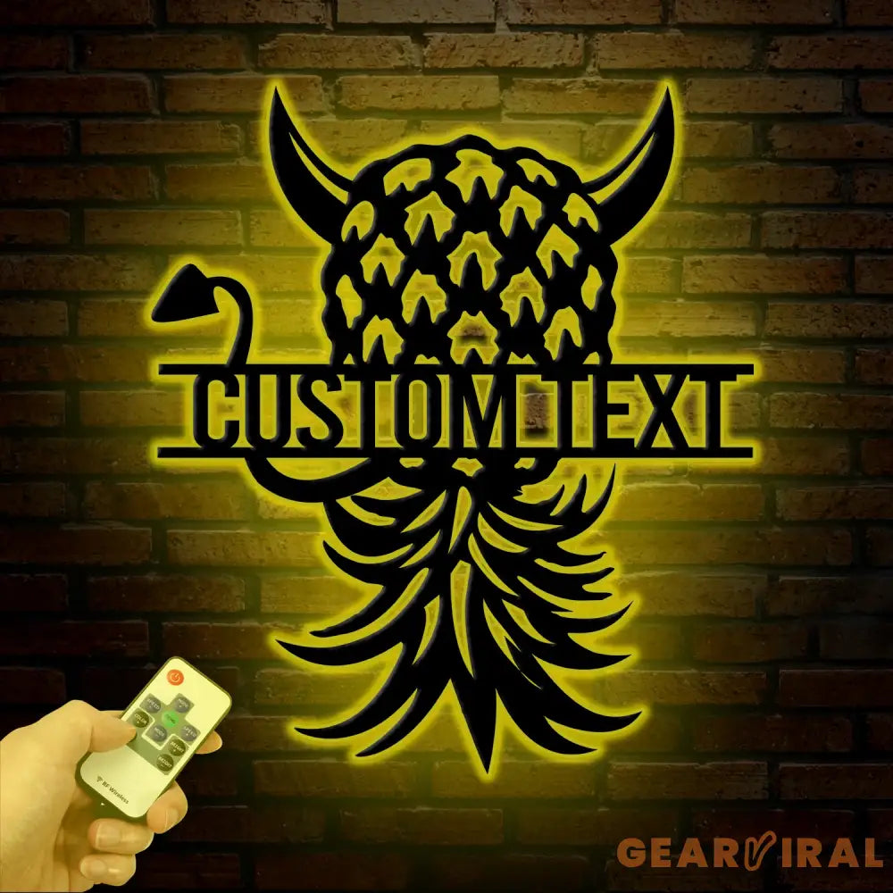 Personalized Funny Pineapple Metal Wall Art Custom LED Swinger Lifestyle Sign Upside Down Pineapple Home Decor Swinger