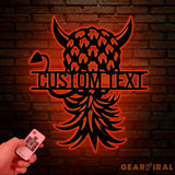 Personalized Funny Pineapple Metal Wall Art Custom LED Swinger Lifestyle Sign Upside Down Pineapple Home Decor Swinger