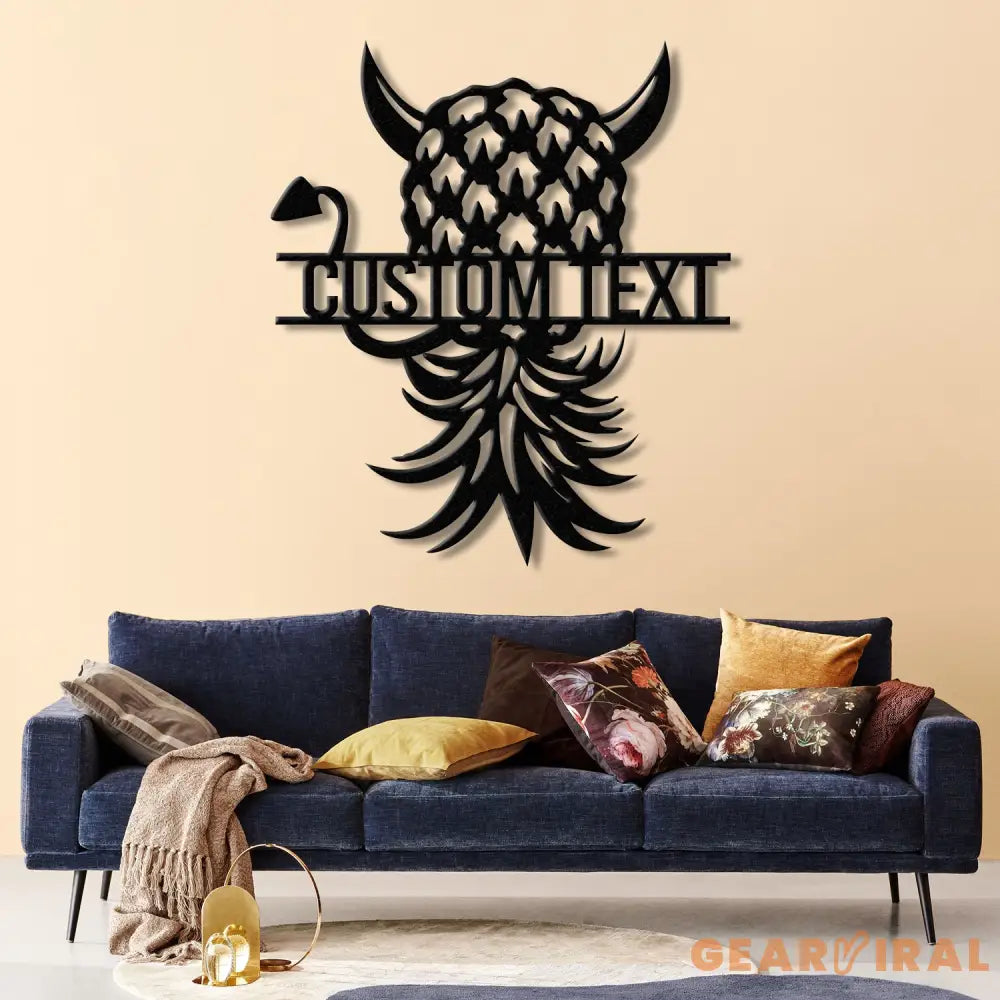 Personalized Funny Pineapple Metal Wall Art Custom LED Swinger Lifestyle Sign Upside Down Pineapple Home Decor Swinger
