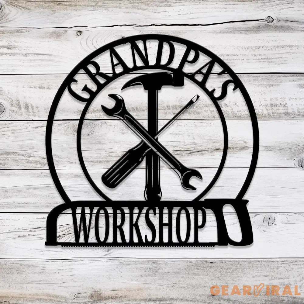 Personalized Garage Metal Sign with Led Light Custom Name Garage Decor Man Cave Sign Workshop Sign Wall Art For Dad Dad