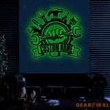 Personalized Garage Metal Sign with Led Light Custom Name Garage Decor Man Cave Sign Workshop Sign Wall Art For Dad Dad