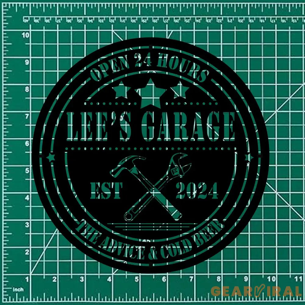 Personalized Garage Metal Sign with Led Light Custom Name Garage Decor Man Cave Sign Workshop Sign Wall Art For Dad Dad