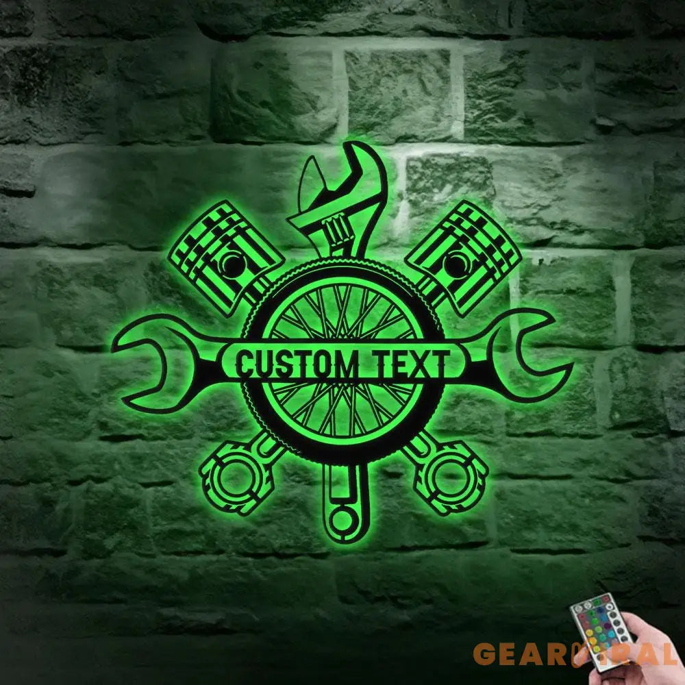 Personalized Garage Metal Sign With LED Garage Metal Sign With Led Lights Mechanic Gift Fathers Day Gift Gift For Dad