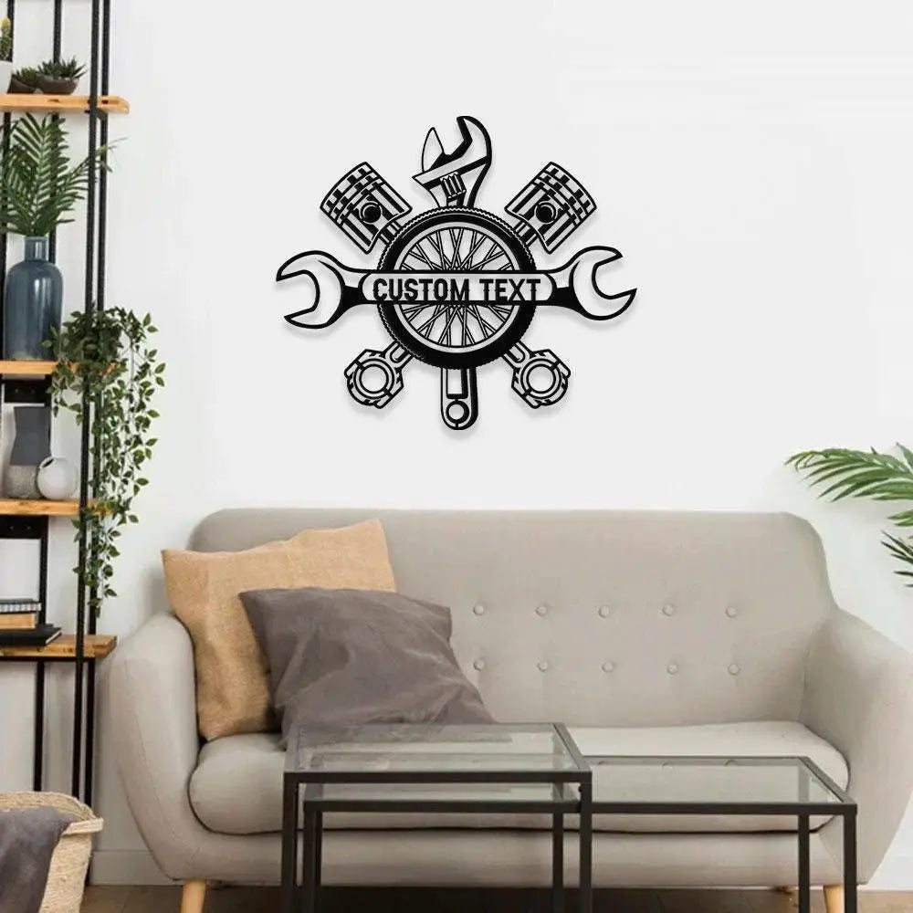 Personalized Garage Metal Sign With LED Garage Metal Sign With Led Lights Mechanic Gift Fathers Day Gift Gift For Dad