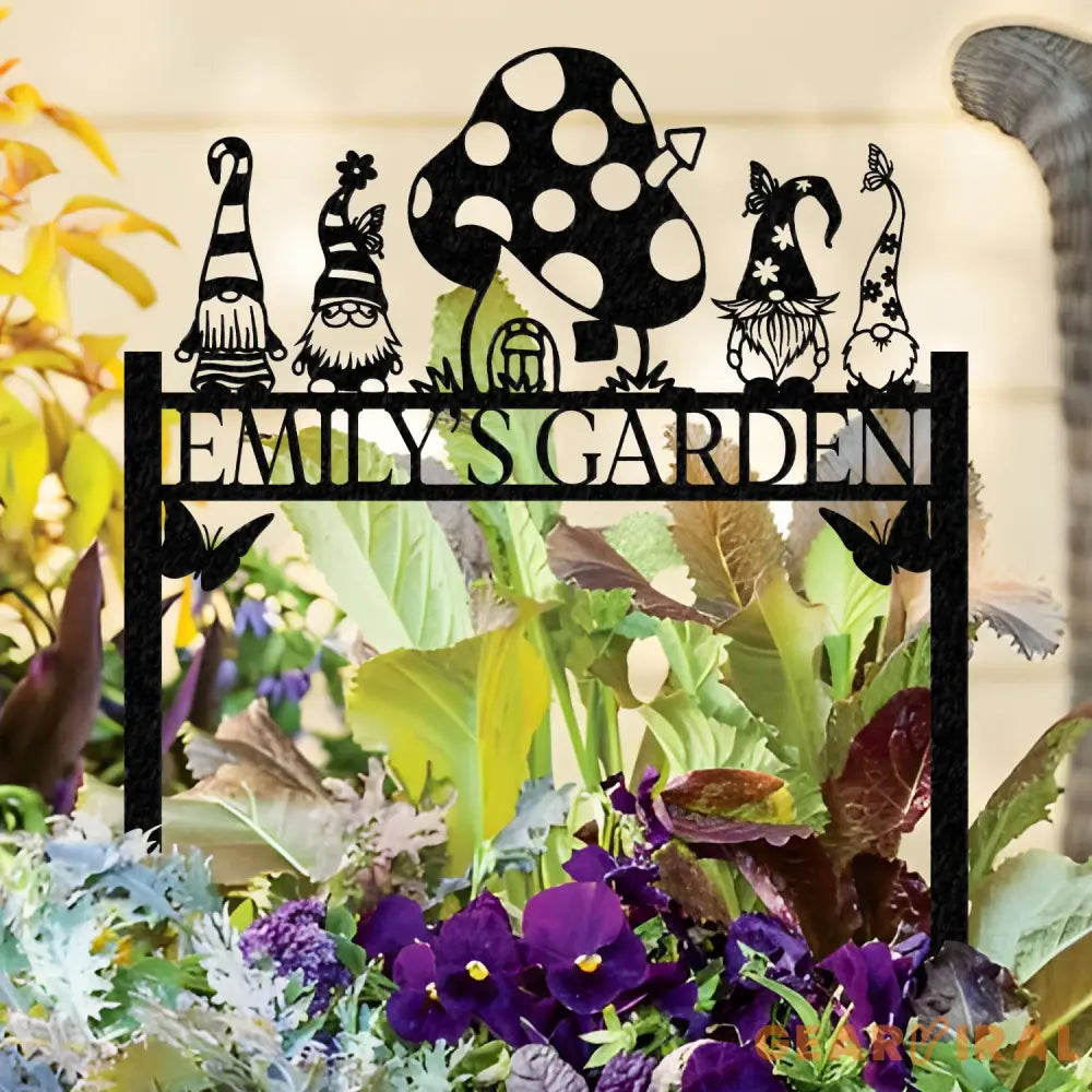 Personalized Garden Gnome Yard Stake Custom Gnome Gifts Yard Decor - Gearviral