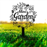 Personalized Garden Metal Sign With Stakes, Custom Garden Name Sign, Garden Flower Sign, Metal Yard Art, Housewarming Gift, Garden Decor