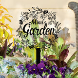 Personalized Garden Metal Sign With Stakes, Custom Garden Name Sign, Garden Flower Sign, Metal Yard Art, Housewarming Gift, Garden Decor