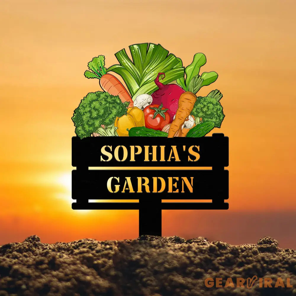 Personalized Garden Sign With Stakes Custom Vegetable Garden Stake Vegetables Sign Gardeners Gift Garden Decor Gift for