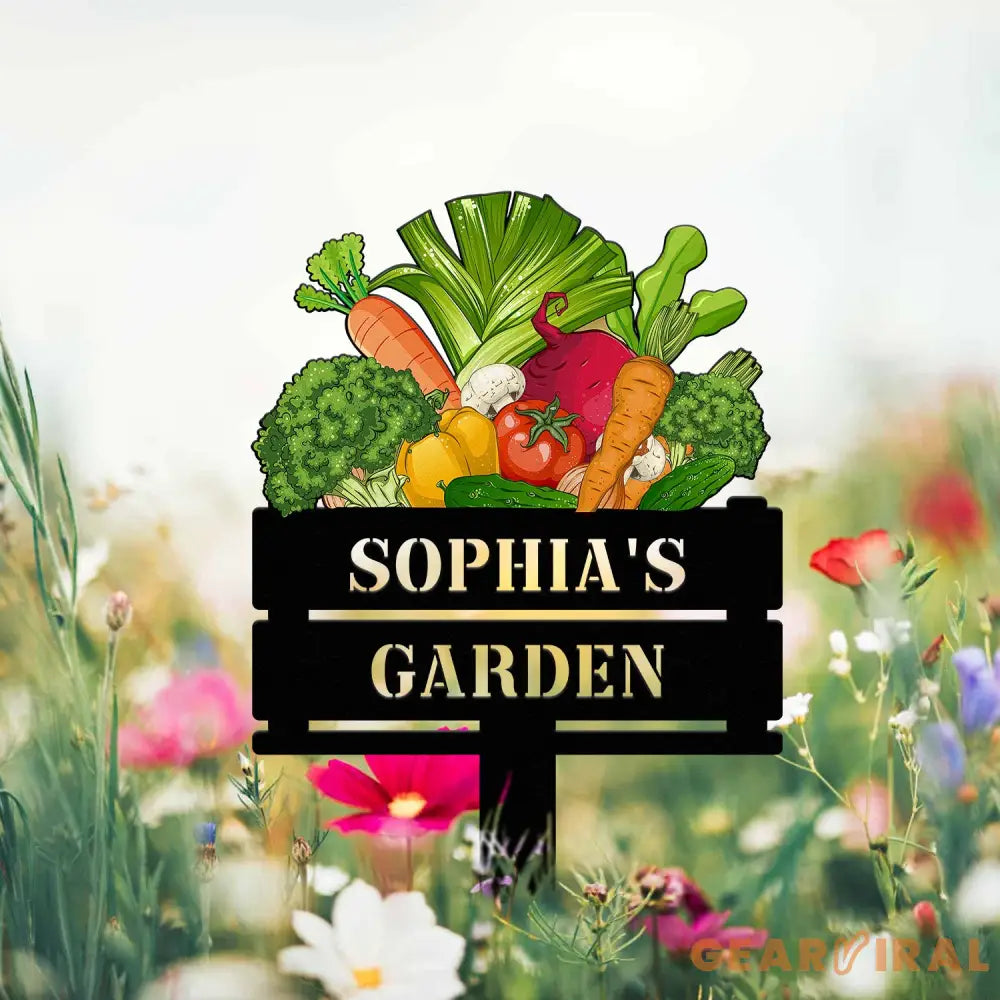Personalized Garden Sign With Stakes Custom Vegetable Garden Stake Vegetables Sign Gardeners Gift Garden Decor Gift for