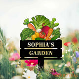 Personalized Garden Sign With Stakes Custom Vegetable Garden Stake Vegetables Sign Gardeners Gift Garden Decor Gift for