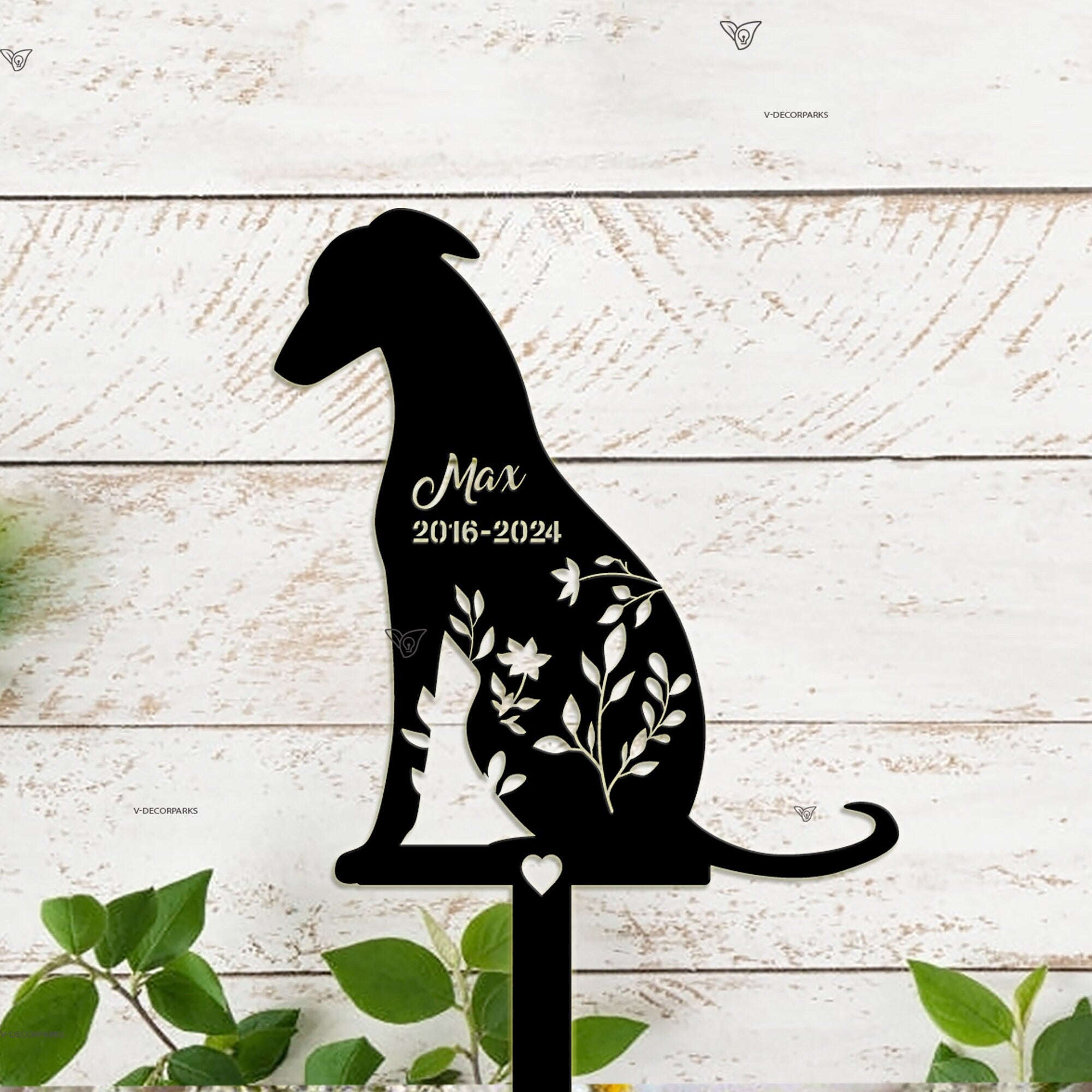 Personalized Greyhound Metal Stake - Dog Memorial Gift - Custom Dog Memorial - Pet Loss Gift | GearViral