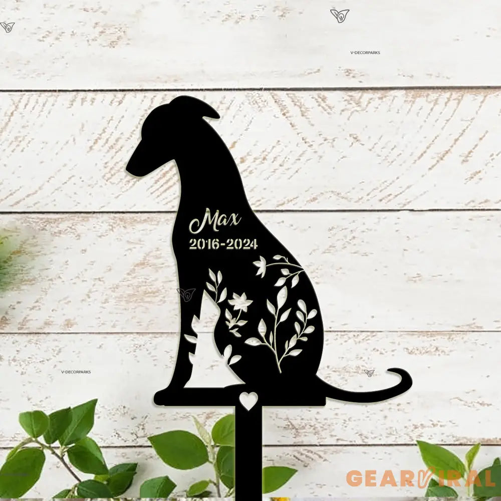 Personalized Greyhound Metal Stake - Dog Memorial Gift - Custom Dog Memorial - Pet Loss Gift | GearViral