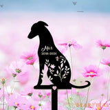 Personalized Greyhound Metal Stake - Dog Memorial Gift - Custom Dog Memorial - Pet Loss Gift | GearViral
