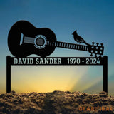 Personalized Guitar Memorial Plaque Stake In Loving Memory Sign Memorial Gift for Loss of Brother Father or Son
