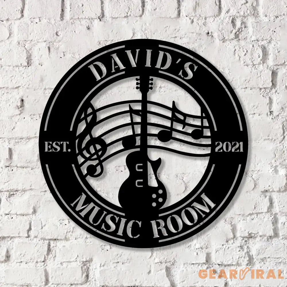 Personalized Guitar Metal Wall Art With Led Lights Music Room Decor Music Studio Sign Musician Gift - Gearviral