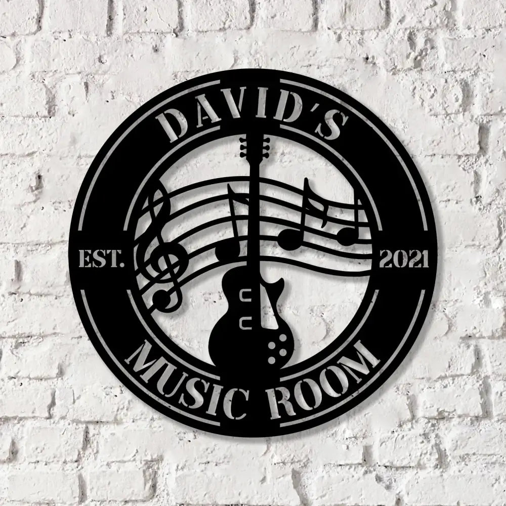 Personalized Guitar Metal Wall Art With Led Lights Music Room Decor Music Studio Sign Musician Gift - Gearviral