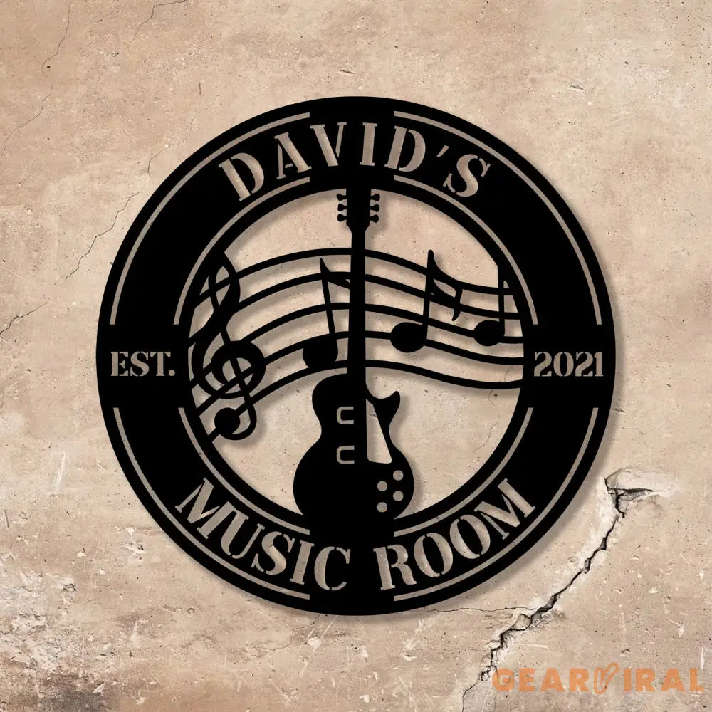 Personalized Guitar Metal Wall Art With Led Lights Music Room Decor Music Studio Sign Musician Gift - Gearviral
