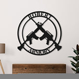 Personalized Gun Metal Sign - Gun Owner Gift - Armory Decor - 2nd Amendment - Army Gift - Veteran Gift - AR-15 - Gun Metal Sign - Gun Gift | GearViral