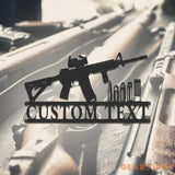 Personalized Gun Metal Sign LED - Armory Decor - Gun Gift Sign - Gun Owner Gift | GearViral