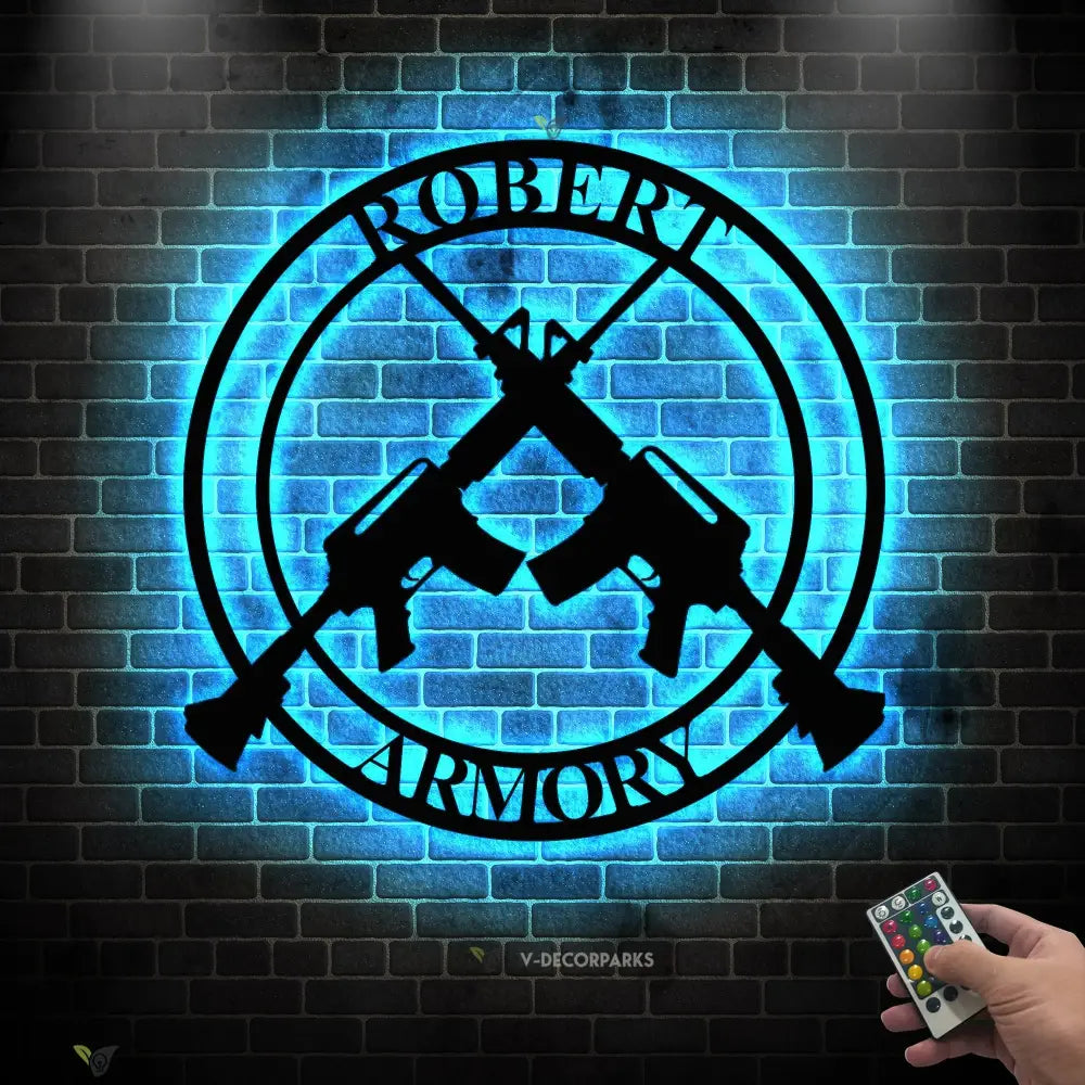 Personalized Gun Metal Sign - Gun Owner Gift - Armory Decor - 2nd Amendment - Army Gift - Veteran Gift - AR-15 - Gun