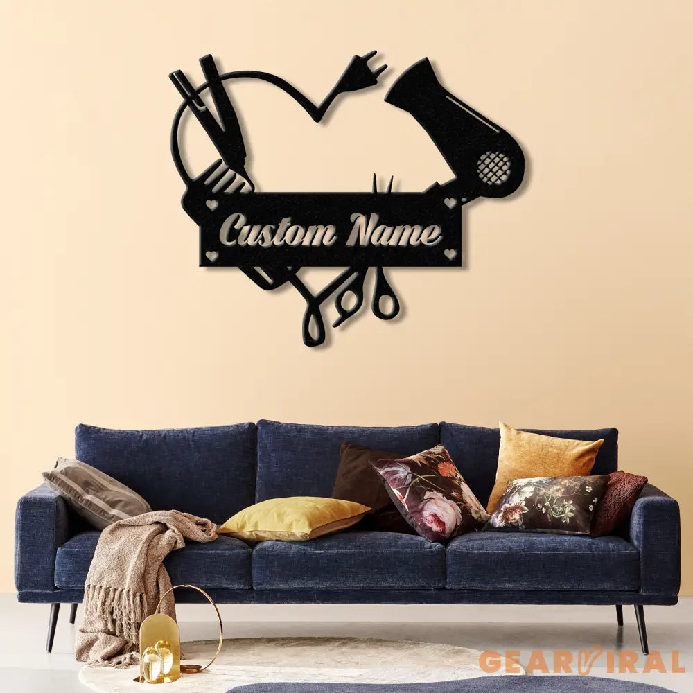Personalized Hair Salon Metal Sign Custom Hairstylist Wall Decor Beauty Salon Welcome Sign Salon Wall Art Christmas
