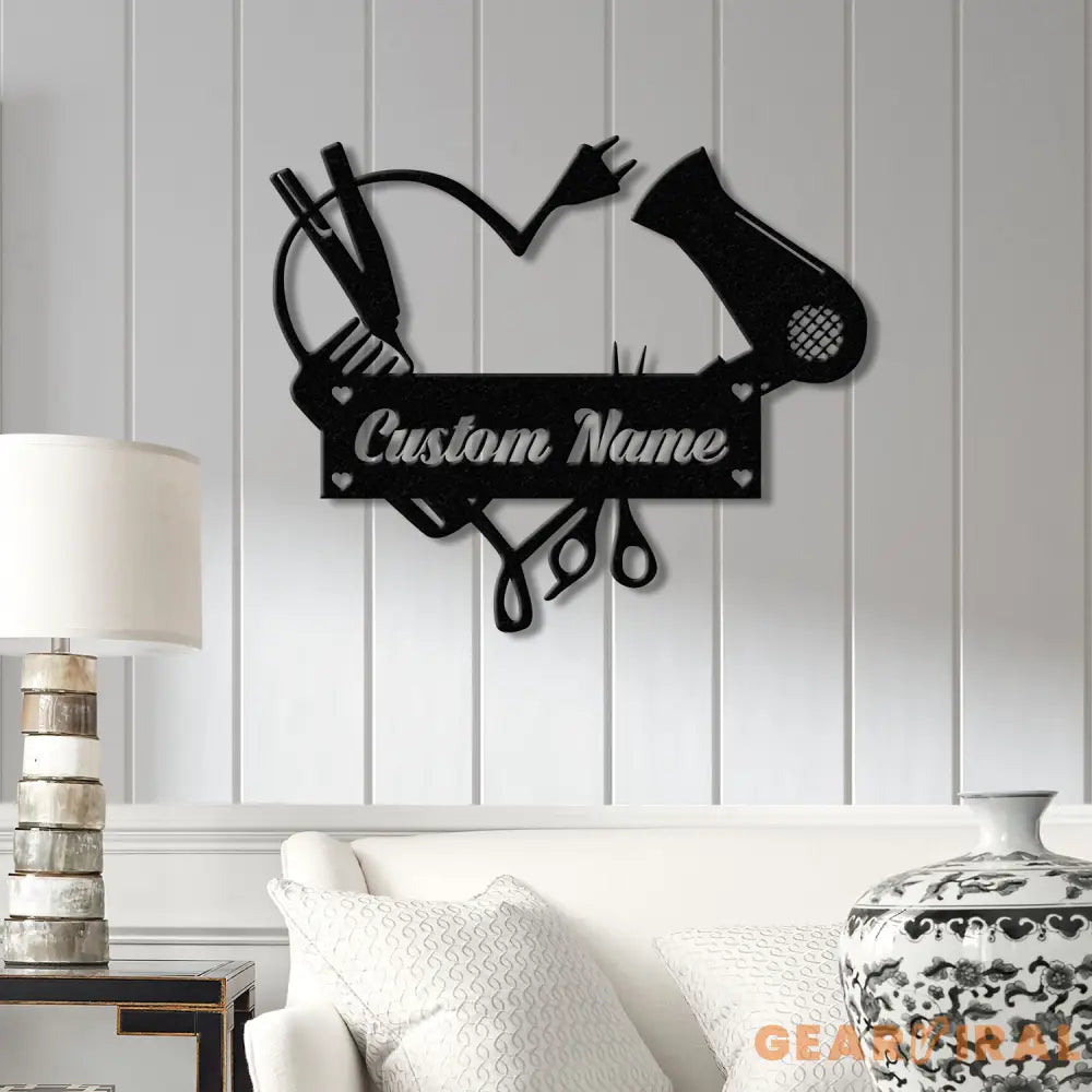 Personalized Hair Salon Metal Sign Custom Hairstylist Wall Decor Beauty Salon Welcome Sign Salon Wall Art Christmas