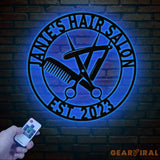 Personalized Hair Salon Metal Sign Custom Hairstylist Wall Decor Beauty Salon Welcome Sign Salon Wall Art Christmas