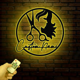 Personalized Hair Salon Metal Sign Custom Hairstylist Wall Decor Beauty Salon Welcome Sign Salon Wall Art Christmas