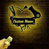 Personalized Hair Salon Metal Sign Custom Hairstylist Wall Decor Beauty Salon Welcome Sign Salon Wall Art Christmas