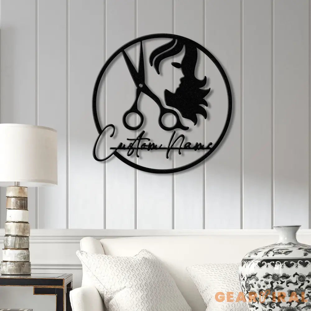 Personalized Hair Salon Metal Sign Custom Hairstylist Wall Decor Beauty Salon Welcome Sign Salon Wall Art Christmas
