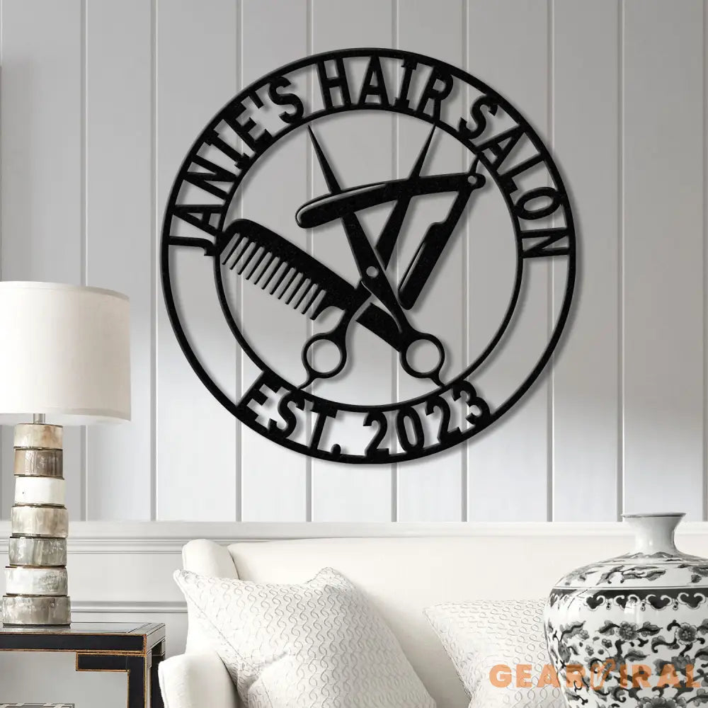 Personalized Hair Salon Metal Sign Custom Hairstylist Wall Decor Beauty Salon Welcome Sign Salon Wall Art Christmas