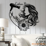 Personalized Hair Salon Metal Sign Custom Hairstylist Wall Decor Beauty Salon Welcome Sign Salon Wall Art Christmas