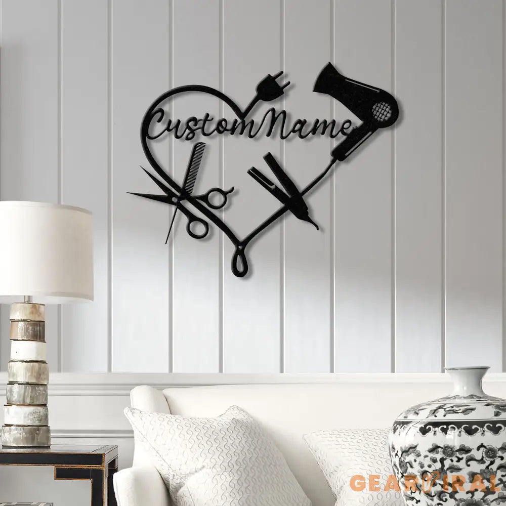 Personalized Hair Salon Metal Sign Custom Hairstylist Wall Decor Beauty Salon Welcome Sign Salon Wall Art Christmas