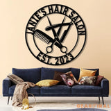 Personalized Hair Salon Metal Sign Custom Hairstylist Wall Decor Beauty Salon Welcome Sign Salon Wall Art Christmas