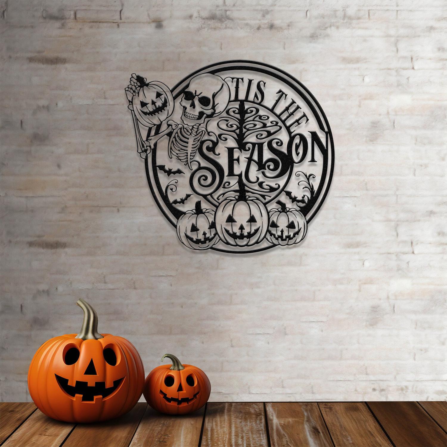 Personalized Halloween Metal Wall Art With Lights, Funny Halloween Sign, Happy Halloween, Halloween Decor, Gift For Family Member, Friends