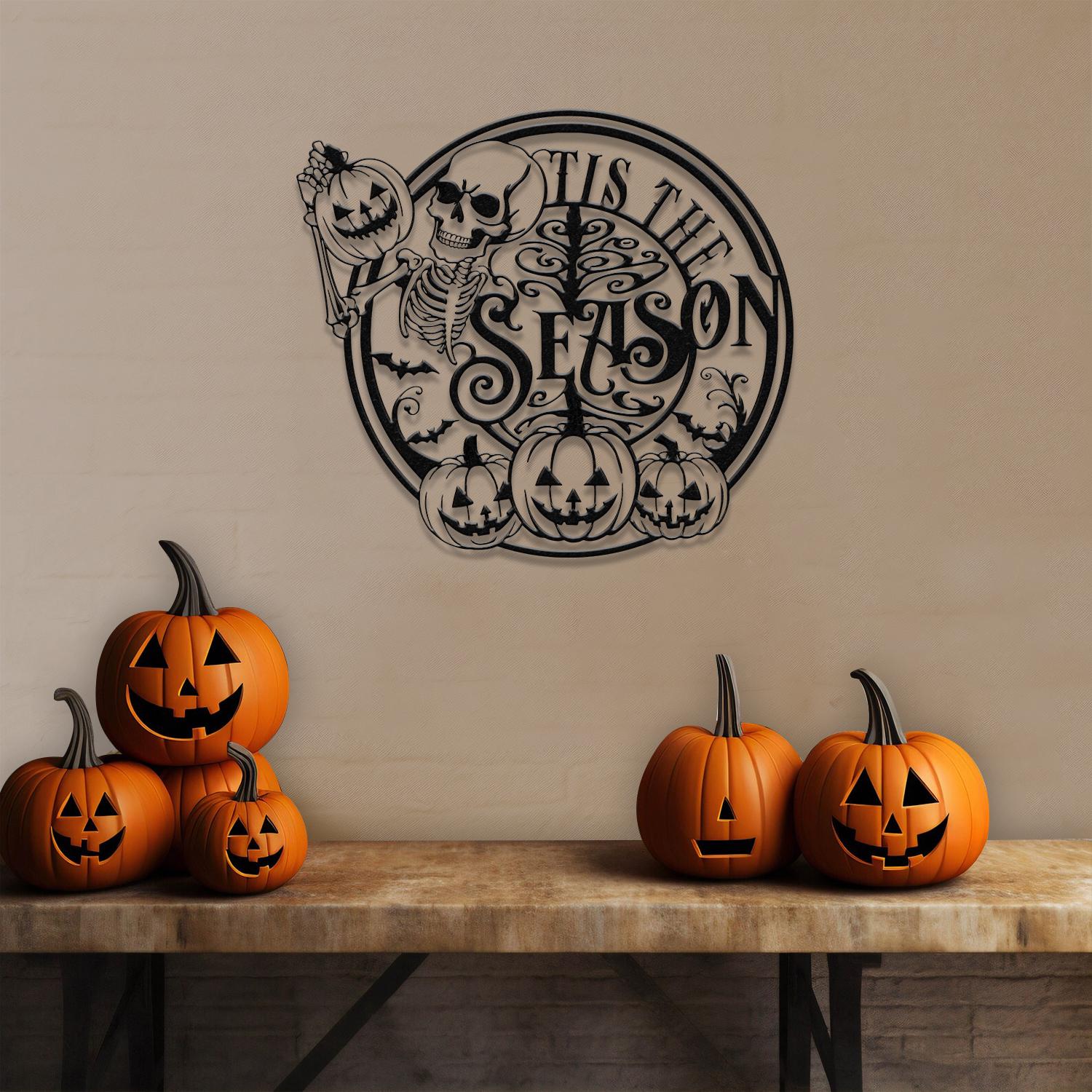 Personalized Halloween Metal Wall Art With Lights, Funny Halloween Sign, Happy Halloween, Halloween Decor, Gift For Family Member, Friends