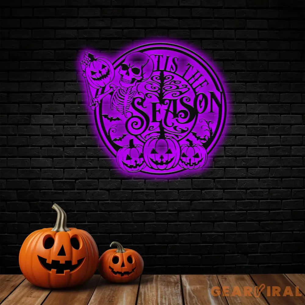 Personalized Halloween Metal Wall Art With Lights Funny Halloween Sign Happy Halloween Halloween Decor Gift For Family