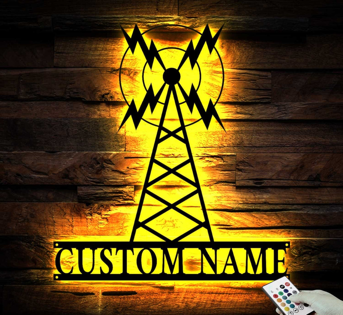 Personalized Ham Radio Metal Wall Art LED Light - Custom Amateur Radio Name Sign Home Decor - Ideal for Home Decor & Gift Ham Radio Sign | GearViral