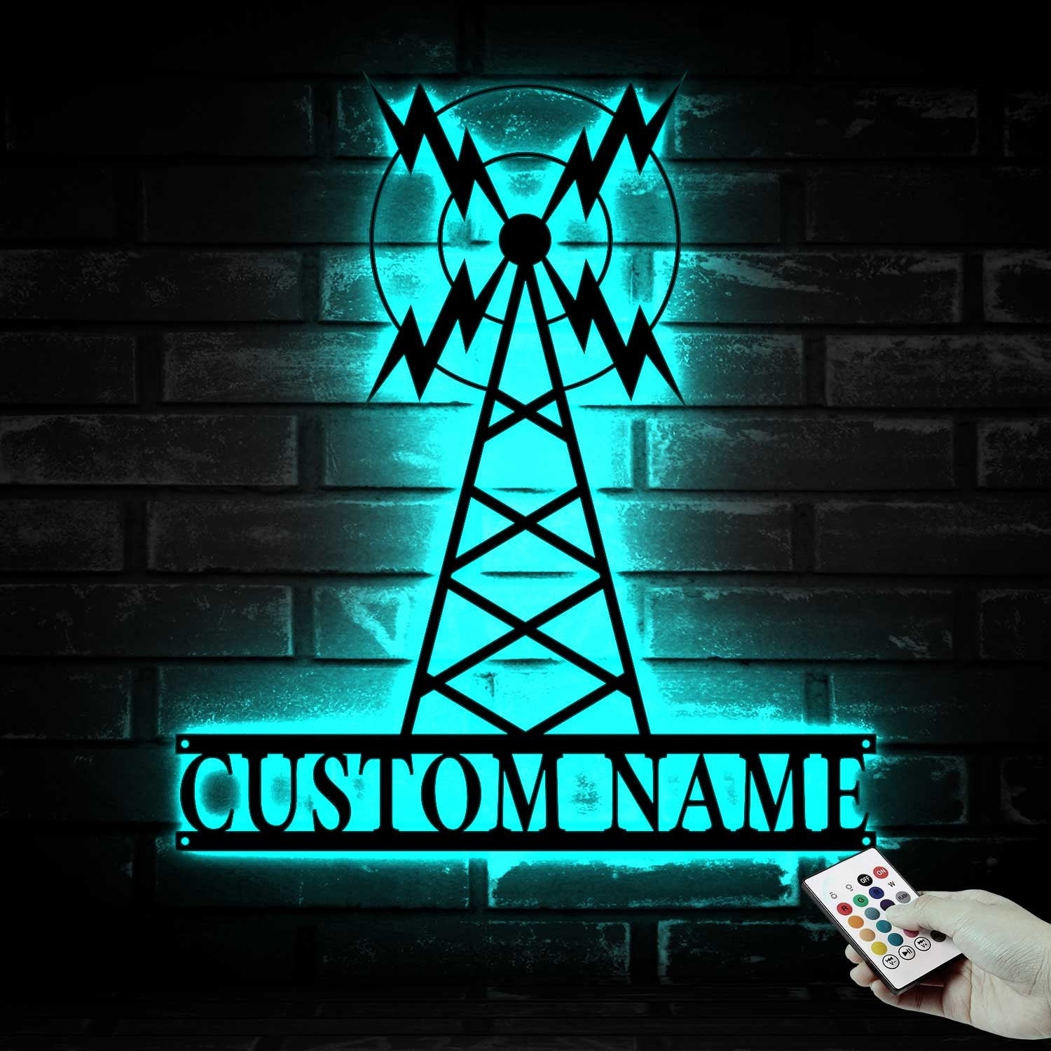 Personalized Ham Radio Metal Wall Art LED Light - Custom Amateur Radio Name Sign Home Decor - Ideal for Home Decor & Gift Ham Radio Sign | GearViral