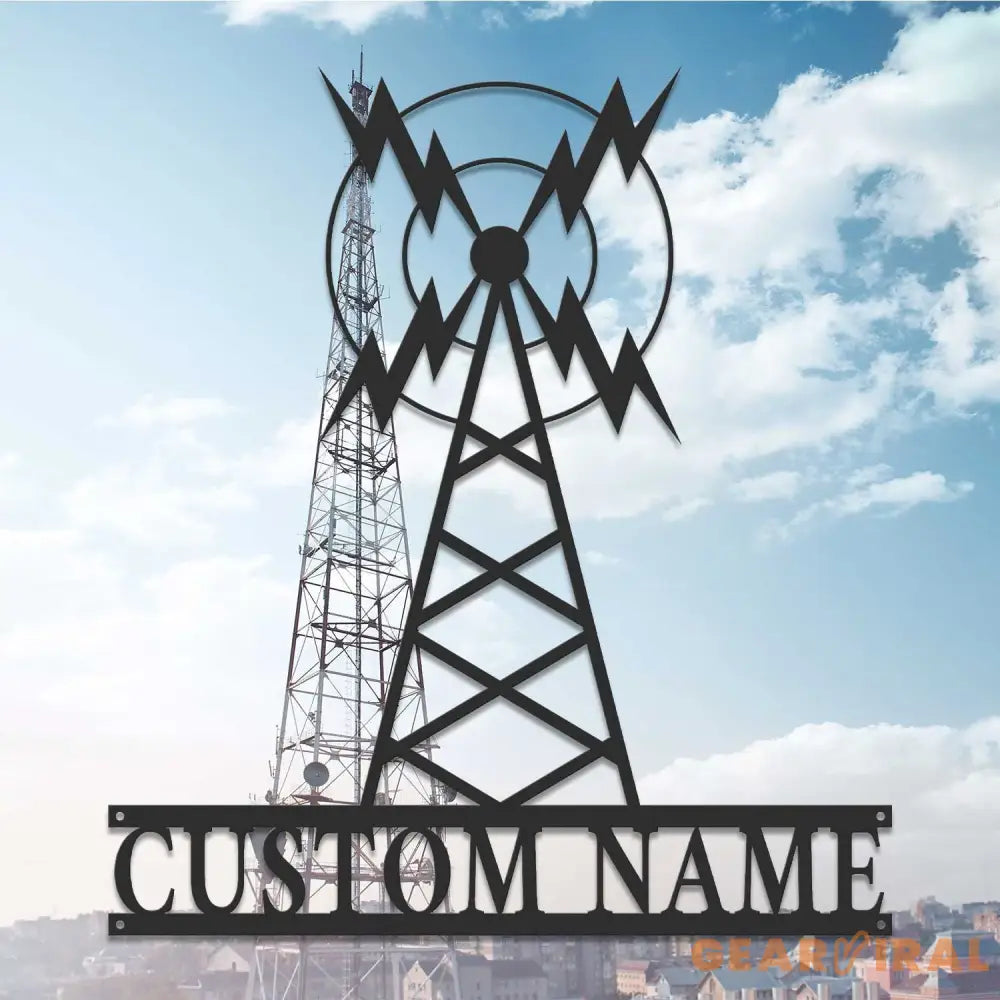 Personalized Ham Radio Metal Wall Art LED Light - Custom Amateur Radio Name Sign Home Decor - Ideal for Home Decor &