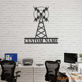 Personalized Ham Radio Metal Wall Art LED Light - Custom Amateur Radio Name Sign Home Decor - Ideal for Home Decor &