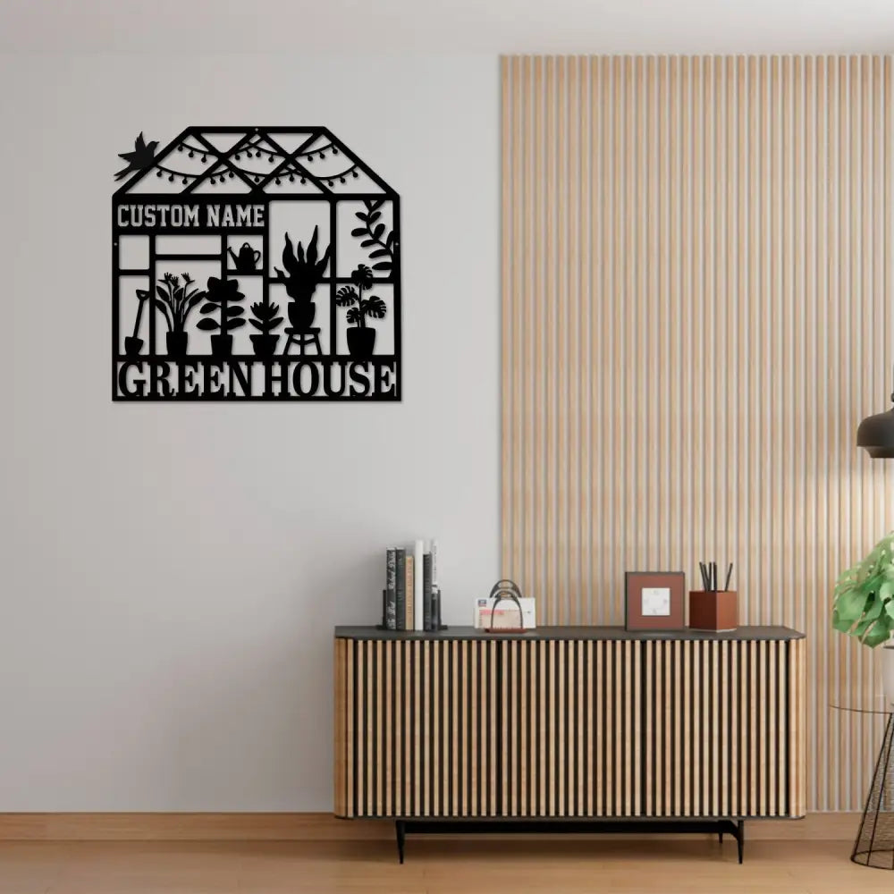 Personalized Hanging Metal Greenhouse Sign Custom Gardener Gift Garden Wall Art,Garden Decor,Personalized Gardener Name