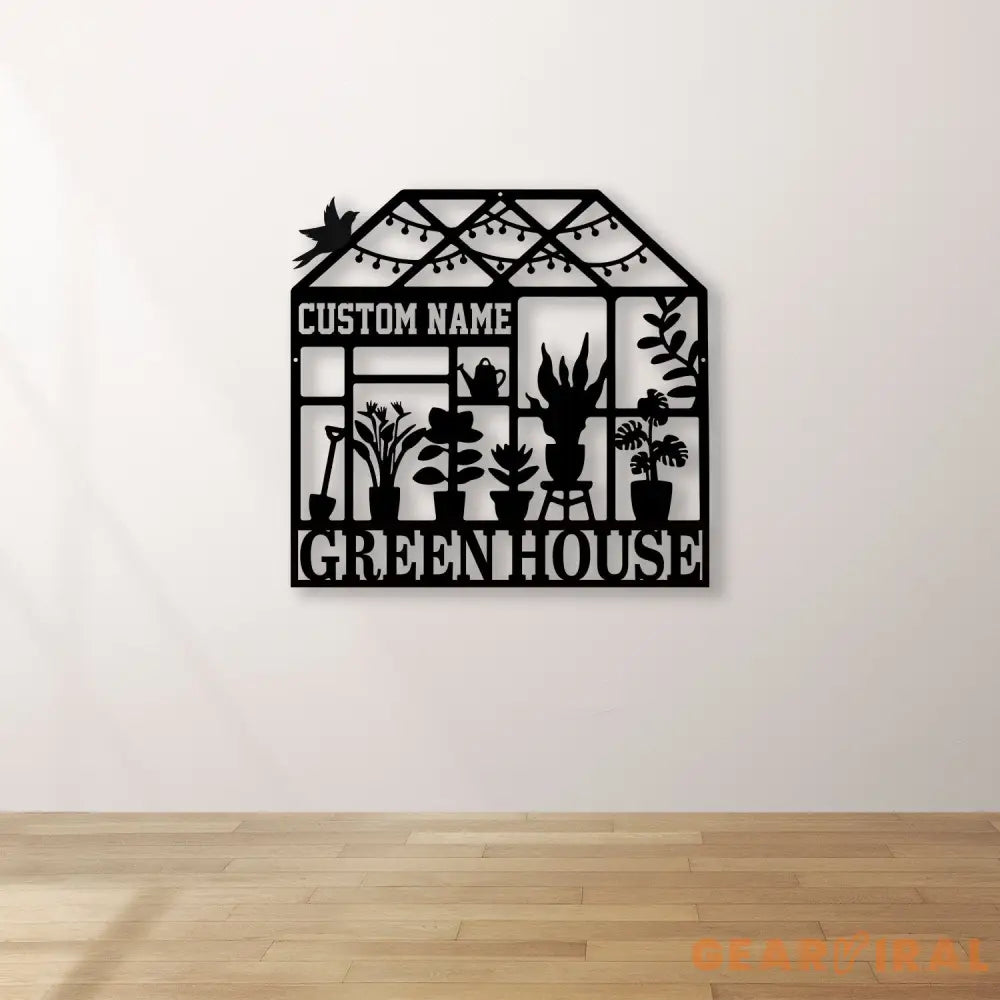Personalized Hanging Metal Greenhouse Sign Custom Gardener Gift Garden Wall Art,Garden Decor,Personalized Gardener Name
