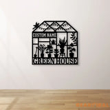 Personalized Hanging Metal Greenhouse Sign Custom Gardener Gift Garden Wall Art,Garden Decor,Personalized Gardener Name